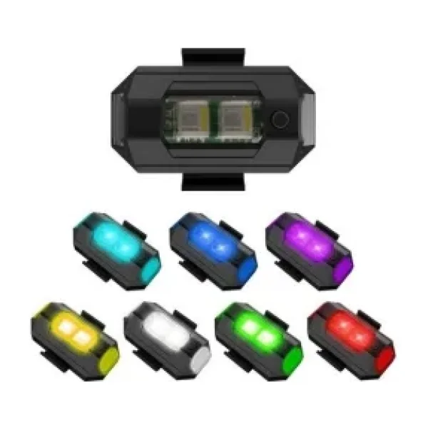 Nkt Group Rgb Motosiklet Drone Bisiklet Otomotiv Çakar Şarjlı Kablosuz Mini Led - 7 Farklı Renk