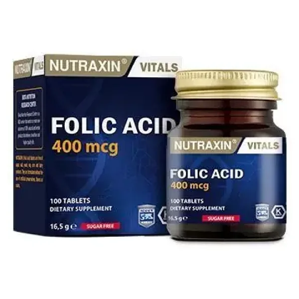 Nutraxin Folic Acid 400 mcg 100 Tablet