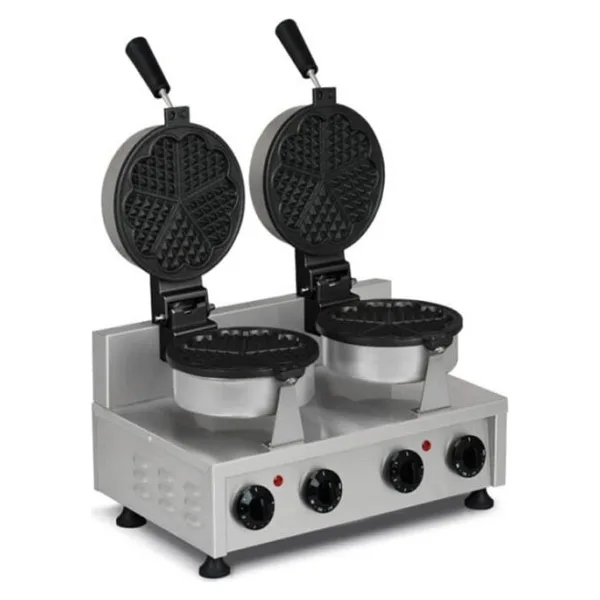 Omake Elektrikli Kalp Model Çiftli Waffle Makinesi Zamanlayıcılı WFL11.E22.0201.Z5F - Inox