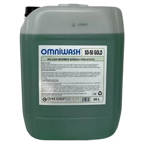 Omniwash SD-58 Gold Endüstriyel Sıvı Bulaşık Makine Parlatıcı 20 lt