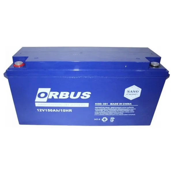 Orbus ORB12-150 12 V 150 Ah Derin Deşarjlı Jel Marin Akü