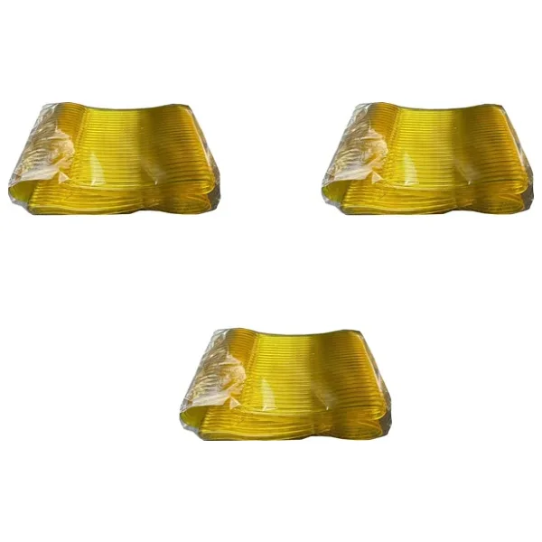Plastik Şeffaf Sarı Sup Kaşık - Tatlı Dondurma Kaşığı - 12.5 Cm. - 50 Adetlik 3 Paket