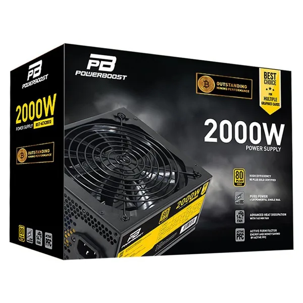 POWER BOOST BST-ATX2000 2000W 14CM FAN MİNİNG POWER SUPPLY