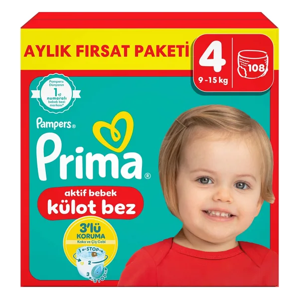 Prima 4 Numara Maxi 108'li Külot Bez