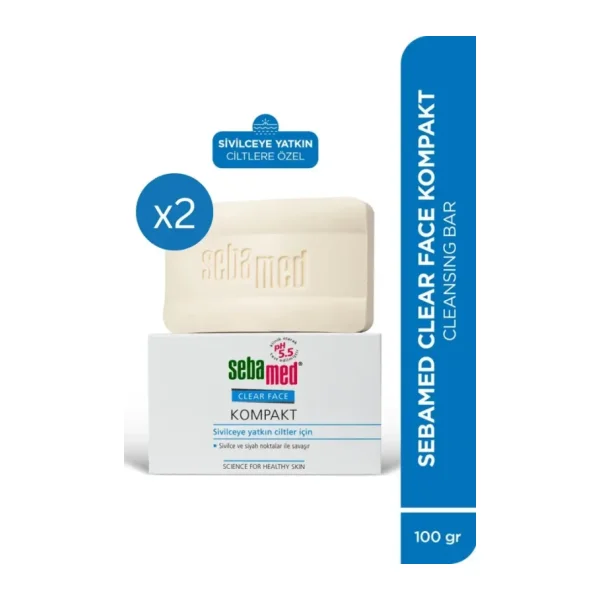 Sebamed Clear Face Sivilce ve Akne Karşıtı 100 gr 2 Adet Kompakt Sabun