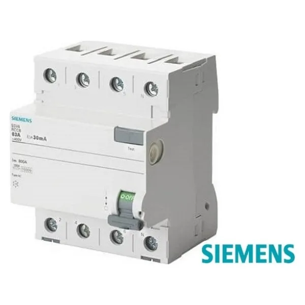 Siemens 5SV5346-6 4x63 A 400 V 30 mA A Tipi Kaçak Akım Rölesi