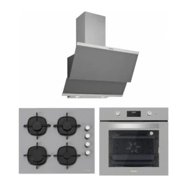 Silverline Bo6502S02 - Cs5335S01 - 3420 Classy 60 Gri Cam Ankastre Set