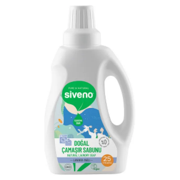 Siveno Doğal 750 ml 25 Yıkama Hassas Renkli ve Beyazlar İçin Çamaşır Sabunu