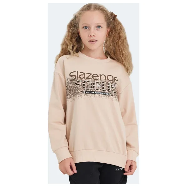 Slazenger Last Krem Çocuk Sweatshirt