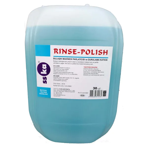 SSKA Endüstriyel Sıvı Bulaşık Makinesi Parlatıcısı - 20 Kg- Bidon
