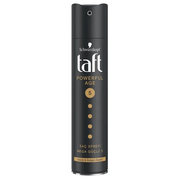 Taft Powerful Age Mega Güçlü No:5 250 ml Saç Spreyi