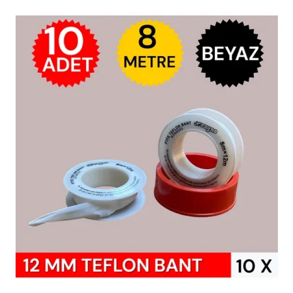 TEFLON 10 Adet Bant Su Sızdırmaz- Bant