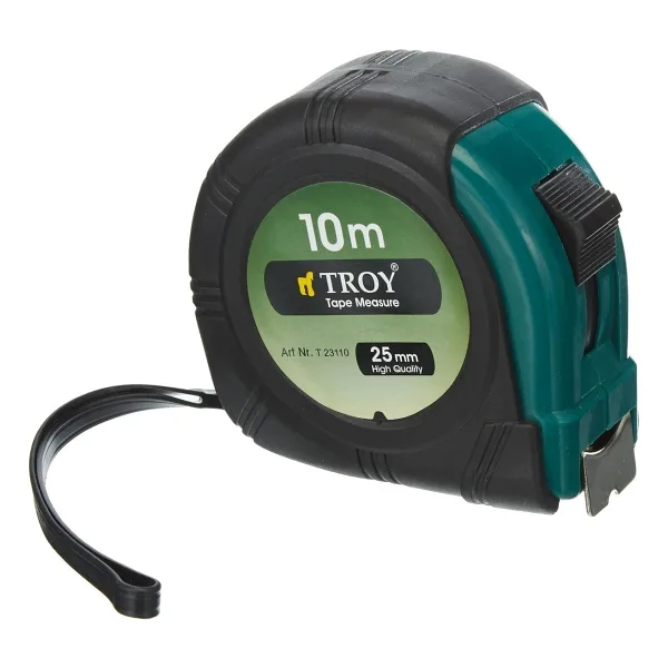 Troy 23110 10 m x 25 mm Stoperli Şerit Metre