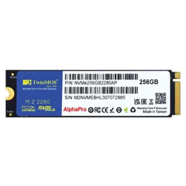 Twinmos AlphaPro NVME256GB2280AP PCI-Express 3.0 256 GB M.2 SSD