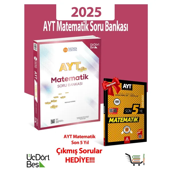 ÜçDörtBeş Yayınları AYT Matematik Soru Bankası 2025