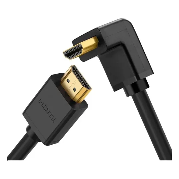UGREEN HDMI kablosu 4K açılı 1M 90 derece açılı fiş HDMI açılı kablo 2.0 18 Gbit/s Ethernet HDR 3D ARC destekler, PC, Blue-ray oynatıcı, Xbox360, PS3, PS4 vb. ile uyumludur