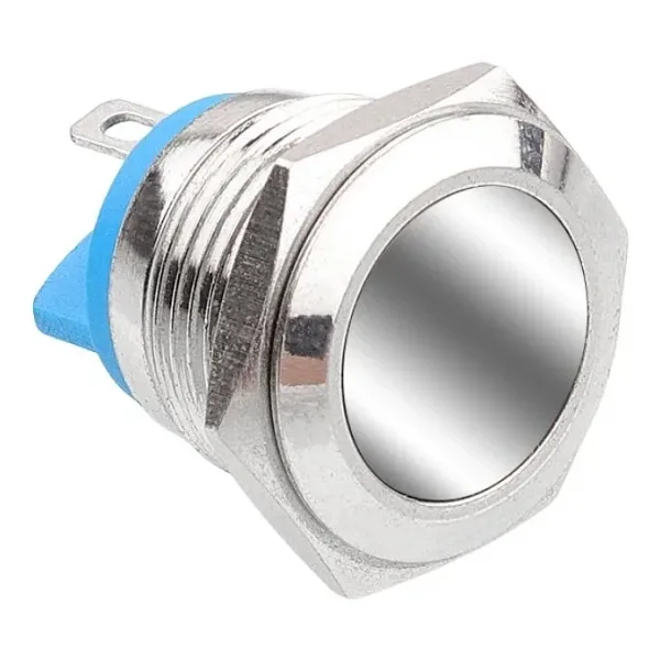 WD16H-P1 16mm Düz Yaylı Metal Buton