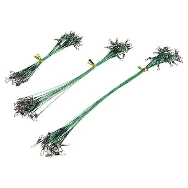Yeşil Renk Çelik Tel Fırdöndülü Klipsli 10lu Paket HG2507 - 30 CM