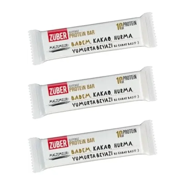 Züber Glutensiz Bademli 35 gr 3'lü Protein Bar