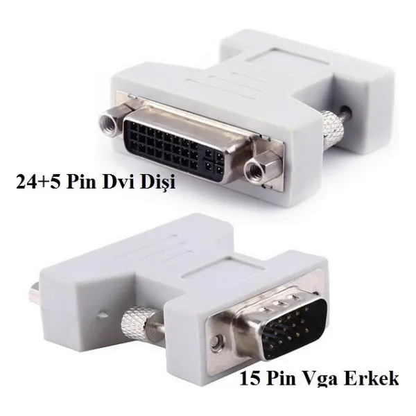 Alfais 4869 VGA Dvi 24+5 Çevirici Dönüştürücü Adaptör