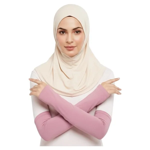 Altobeh Pratik Tesettür Kolluk Penye Namaz Kolluğu Düz, Koyu Pembe
