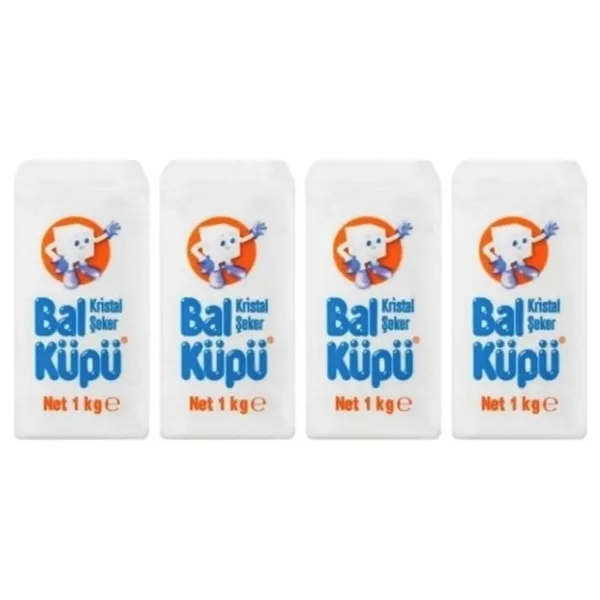 Balküpü Toz Şeker 1 kg 4'lü
