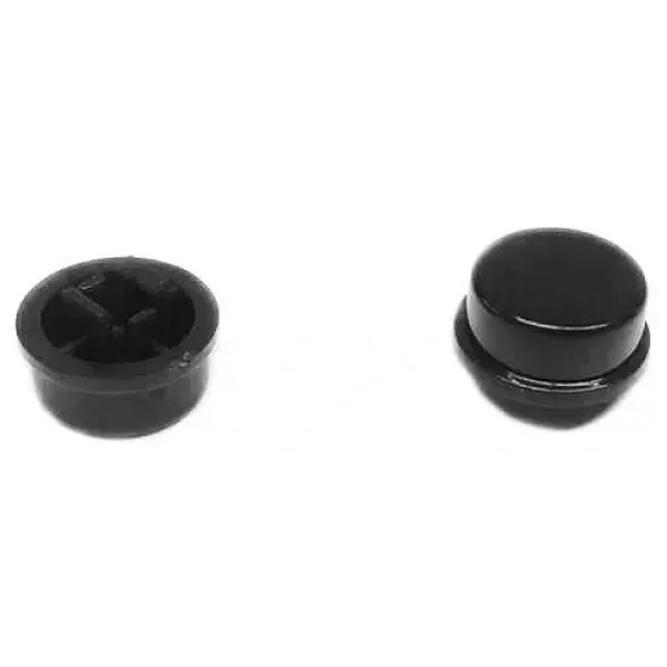 Buton 12x12 Yuvarlak Siyah Kapak