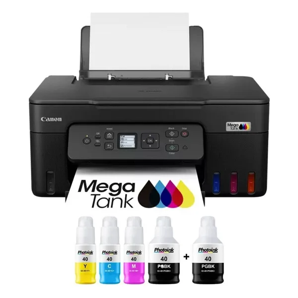 Canon Pixma G3480 Wi-Fi + Tarayıcı + Fotokopi Renkli Çok Fonksiyonlu Tanklı Mürekkep Püskürtmeli Yazıcı - Muadil Mürekkepli