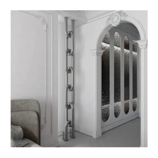 Carisa Link Floor Dikey Paslanmaz Çelik Radyatör Modern Tasarım Satine 230x24 Cm