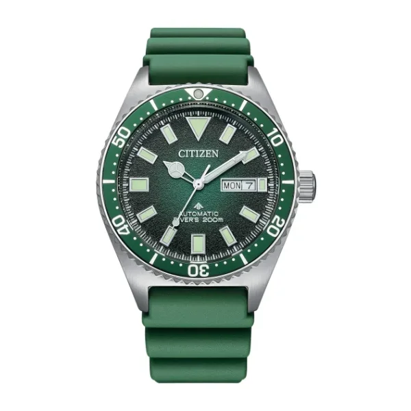 Citizen Promaster Marine NY0121-09XE Kauçuk Kordon Yeşil Erkek Kol Saati
