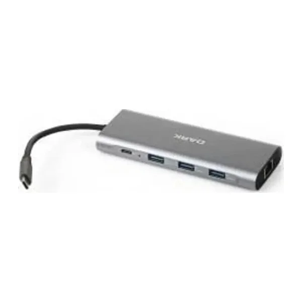 Dark USB 3.1 Type C 9 in 1 Ethernet - HDMI - TF SD Kart Okuyucu - USB 3.0 - Kulaklık Çevirici HUB
