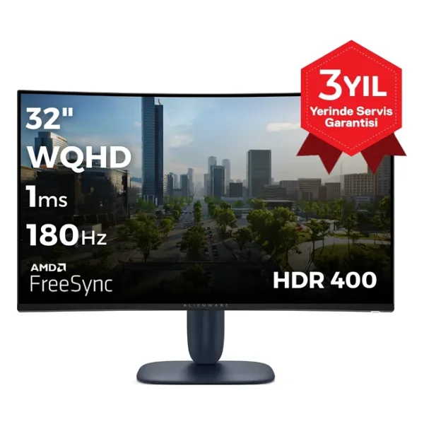 Dell Alienware AW3225DM 32" 1 ms 2K Curved 180 Hz Oyuncu Monitörü