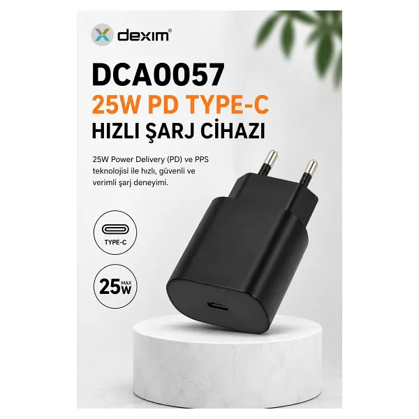 Dexim DCA0057 25 W Hızlı Şarj Adaptörü