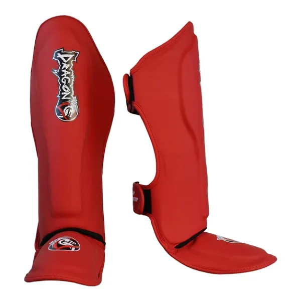 Dragondo 40721-P Kaval Ayak Koruyucu 0825 Kırmızı Kick Boks Kaval Koruyucu