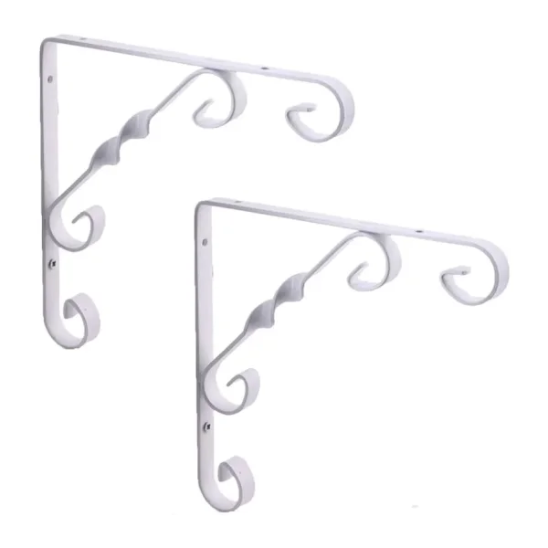 EYM 2 Adet Burgulu 15 X 15 Cm Dekoratif Raf Altı Ayağı Konsol Siyah