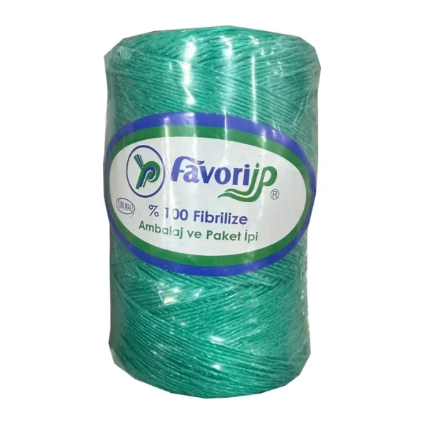 Favori İp 5000 Denye -0.8 Mm- Ambalaj ve Paket İpi Naylon Burgulu Örgü Çamaşır İpi - Yeşil - 1 Adet
