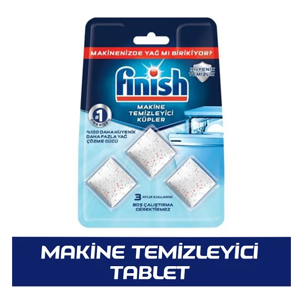 Finish Tablet 3'lü Bulaşık Makinesi Temizleyici