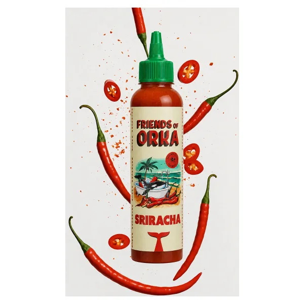 FRIENDS OF ORKA Sriracha Acı Biber Sosu 265gr - 11k Scoville Doğal Acı Sos