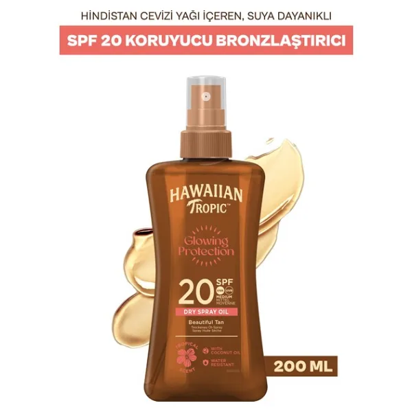 Hawaiian Tropic Tropical Dry Koruyucu ve Bronzlaştırıcı Yağ Spf 20 200 ml (200 ml)