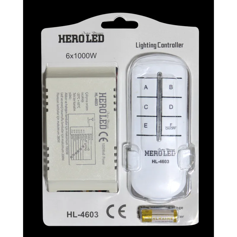 Hero Led Heroled Uzaktan Elektrik Kontrol Ve Avize Kumandası 6'lı Sistem