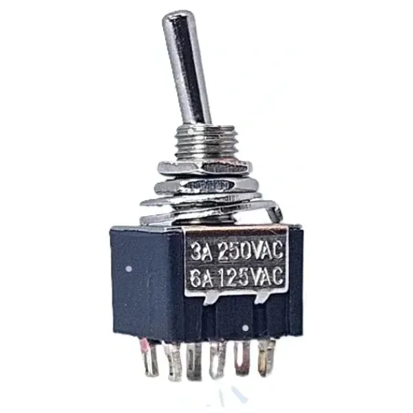 IC-146 Toggle Switch Yaylı Off-Mom 6P Ø6mm MTS-212