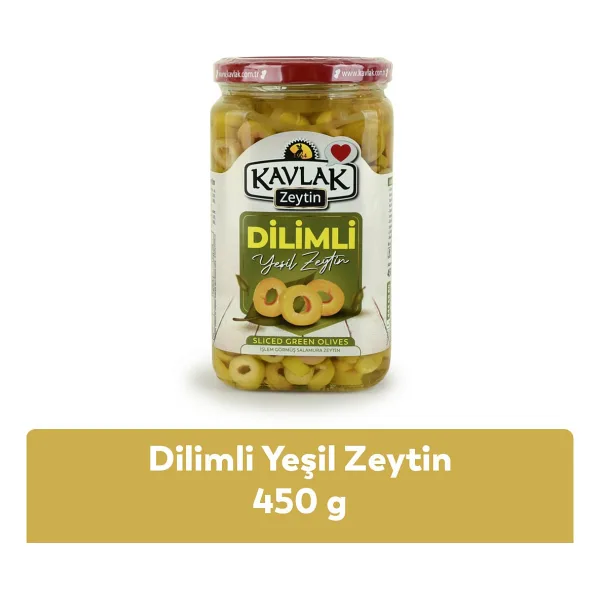 Kavlak Zeytin 450 GR YEŞİL DİLİMLİ ZEYTİN