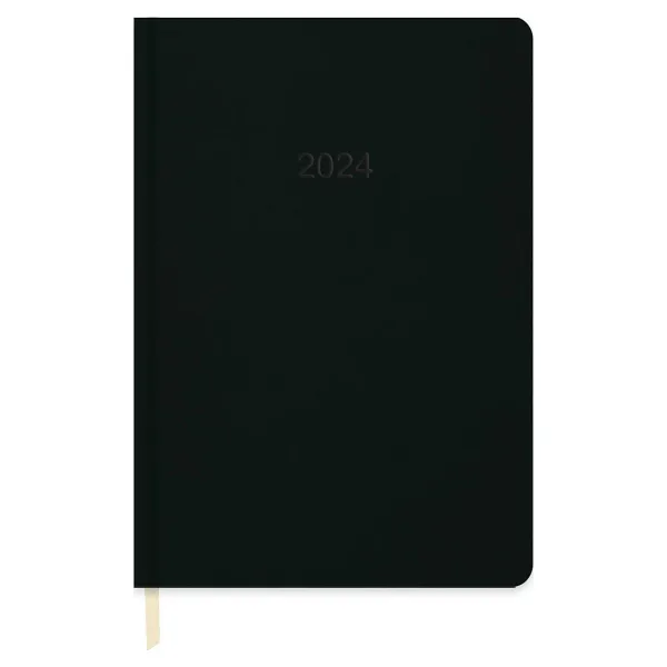 Keskin Color 16x24 cm Siyah Termo Deri Günlük 2024 Ajanda