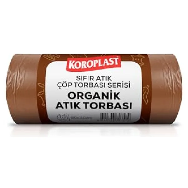 Koroplast Organik Atık Torbası 80 x 110 cm Kahverengi - 10 Adet