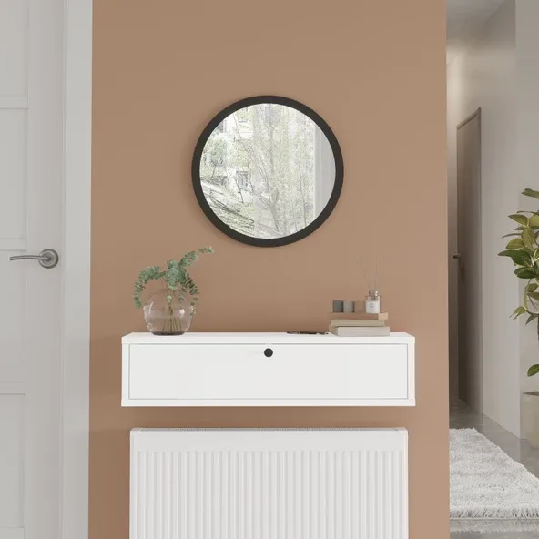 L'occi Concept Cosmia Aynalı 80 Cm Kapaklı Duvara Monte Dresuar Beyaz Cs3-wb