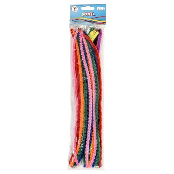 Lino Şönil 30 Cm 25 Adet Renkli 6 Mm Kalınlıkla Sanatsal Projeler İçin