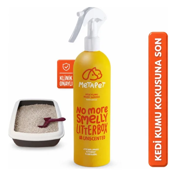 Metapet Parfümsüz Özel Kedi Kumu Koku Giderici, Doğal Ve Kokusuz/naturel Kedi Tuvaleti Için Sprey, 400 ml