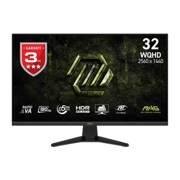 MSI MAG 325QF E18V 31.5" 0.5 ms 2K 180 Hz Oyuncu Monitörü