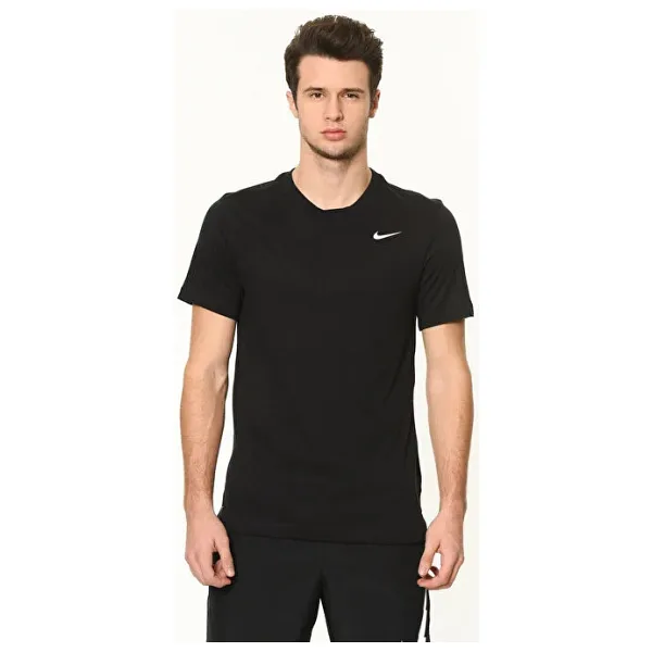 Nike Dri-Fit Crew Solid AR6029-010 Siyah Kısa Kollu Bisiklet Yaka Erkek Tişört