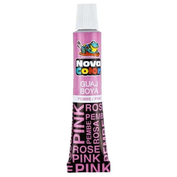 Nova Color NC-124 12'li Pembe Tüp Guaj Boya